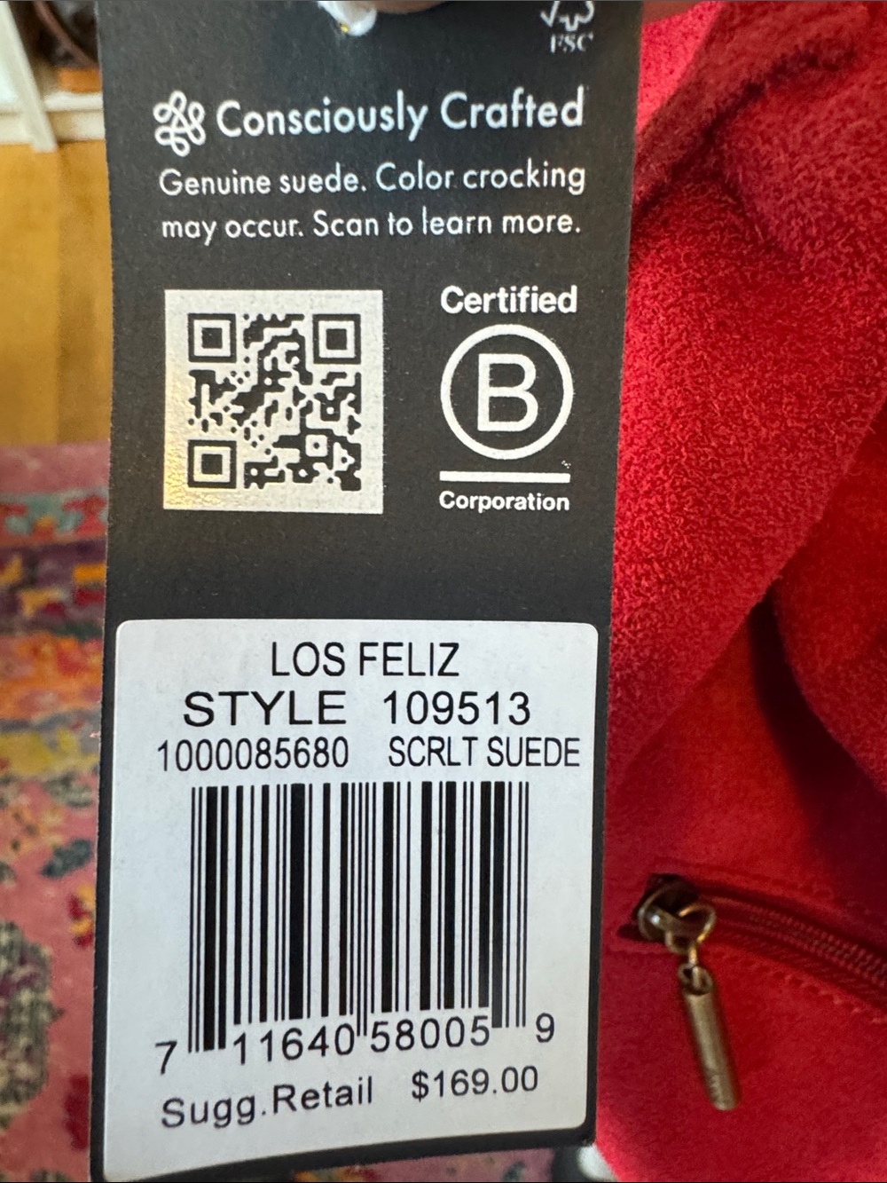 The Sak Los Feliz Hobo - Leather - Scarlet Suede red nwt boho - Picture 8 of 9